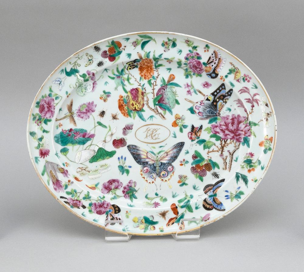 CHINESE EXPORT PORCELAIN OVAL PLATTER