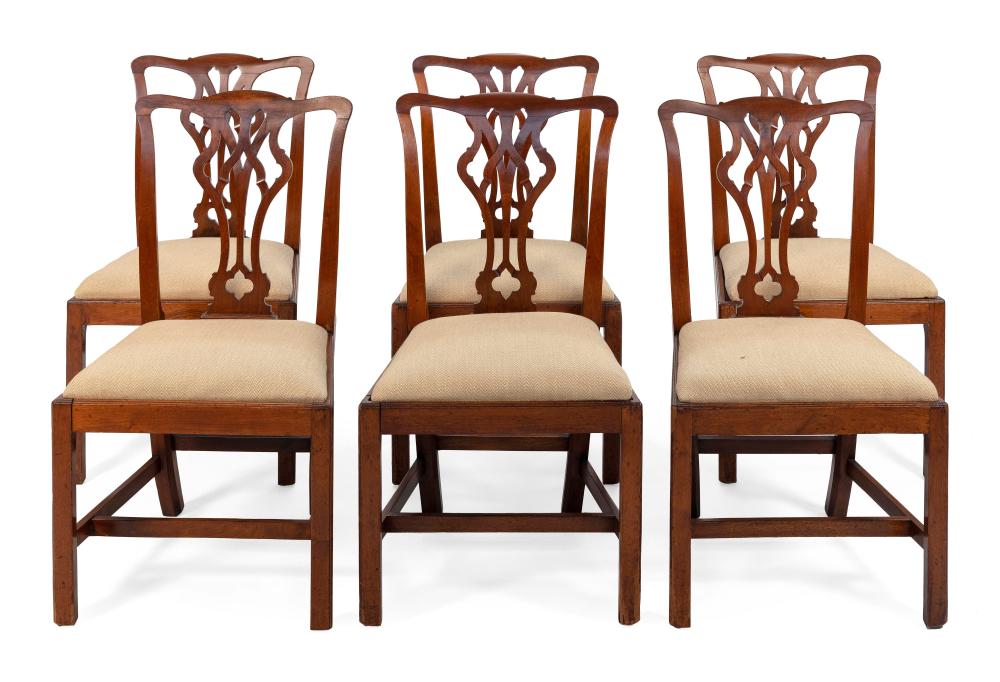 SET OF SIX CHIPPENDALE SIDE CHAIRS 34d2bf