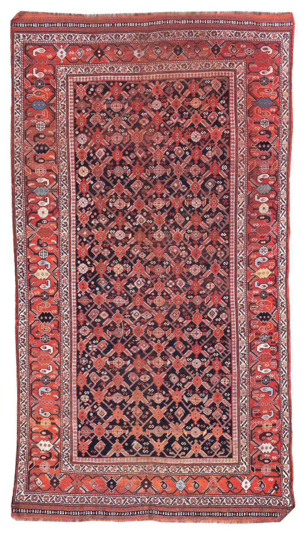 KHAMSEH RUG: 5'2" X 9'4" CIRCA