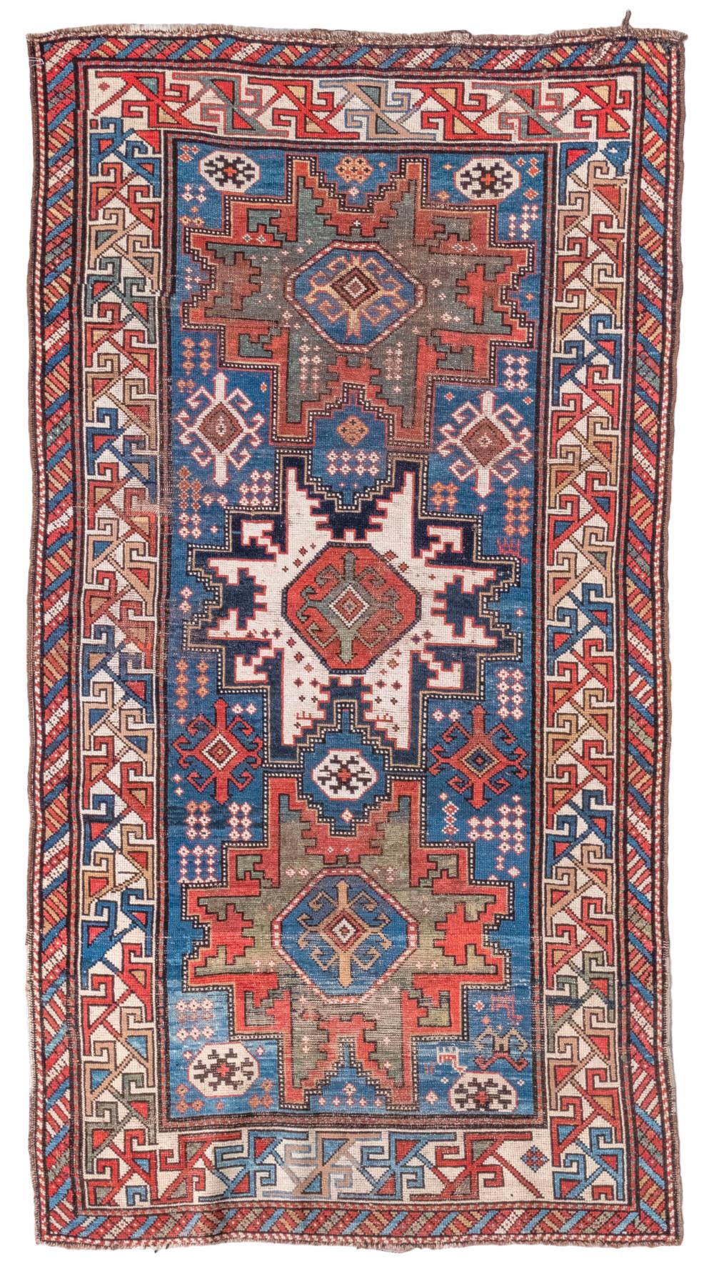 LESGHI STAR KAZAK RUG: 3'6" X 6'6"