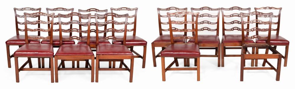 ASSEMBLED SET OF THIRTEEN CHIPPENDALE STYLE 34d307