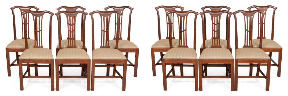 SET OF TWELVE DINING SIDE CHAIRS