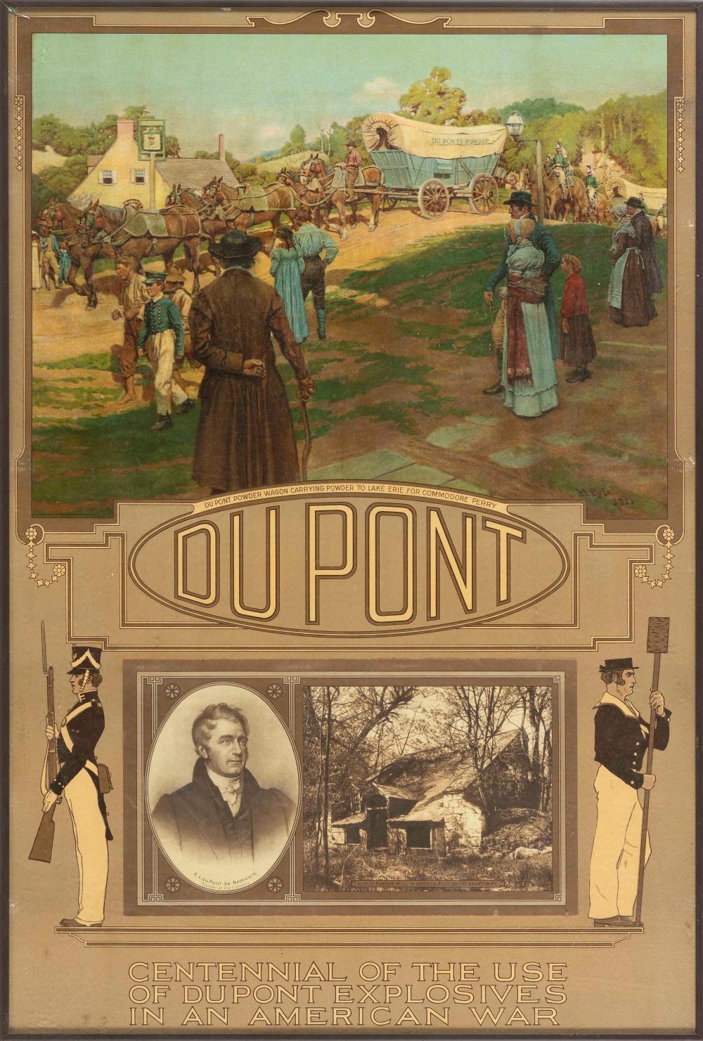 DUPONT GUN POWDER ADVERTISING POSTER