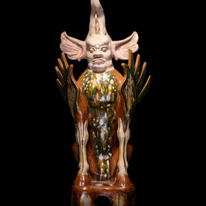 A Chinese Sancai Glazed Pottery Figure