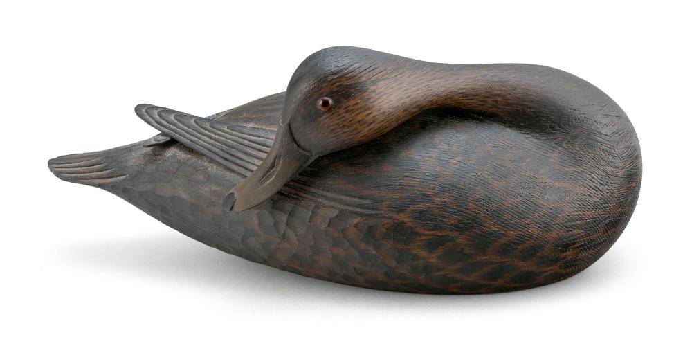 BYRON BRUFFEE BLACK DUCK DECOY 34d3ac