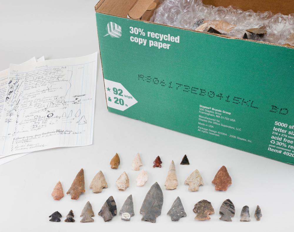 APPROX. 210 AMERICAN INDIAN ARROWHEADS