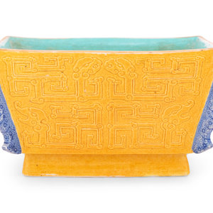 A Chinese Yellow Glazed Carved 34d3ed