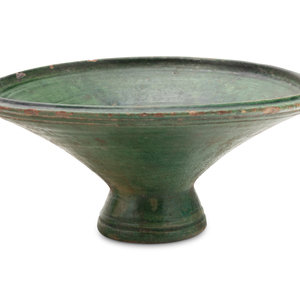 A Chinese Green-Glazed Pottery Bowl
Height