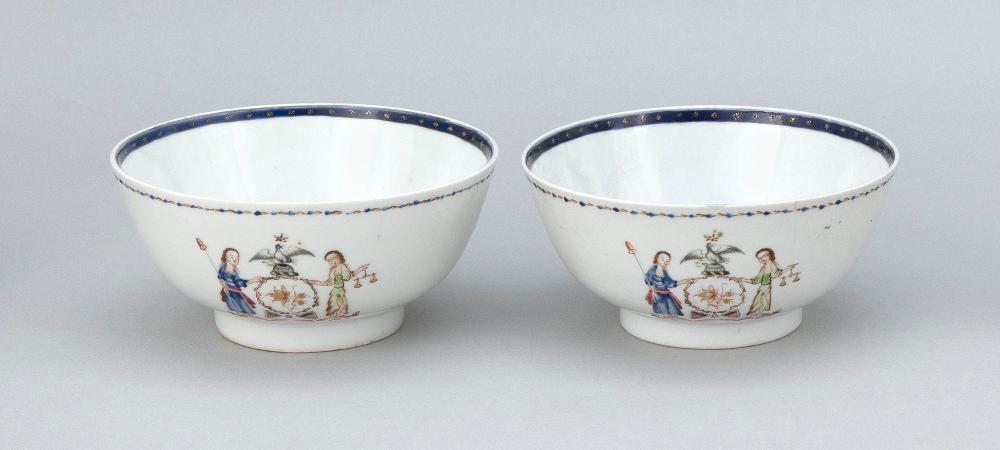 TWO RARE CHINESE EXPORT PORCELAIN