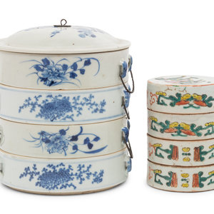 Two Chinese Porcelain Stacking