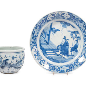 Two Chinese Blue and White Porcelain