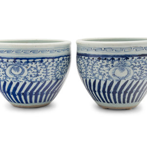 A Pair of Chinese Blue and White