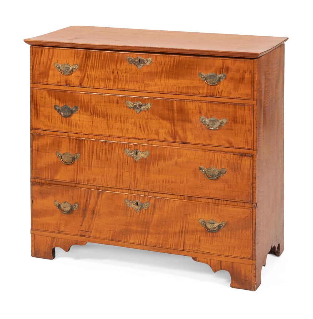 CHIPPENDALE BLANKET CHEST NEW ENGLAND  34d43a