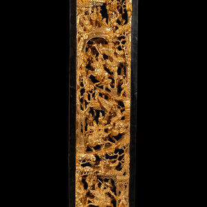 A Chinese Carved Gilt Wood Panel Height 34d4e5