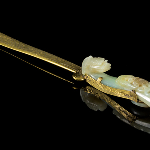 A Carved Celadon Jade Belt Hook
JADE: