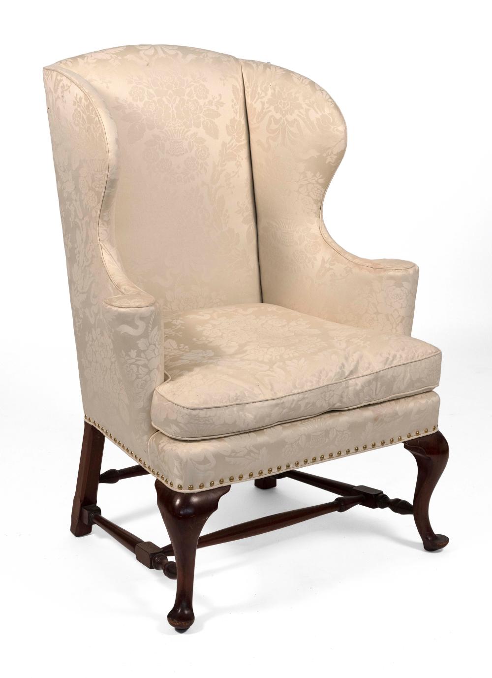BOSTON QUEEN ANNE STYLE WING CHAIR 34d4fc