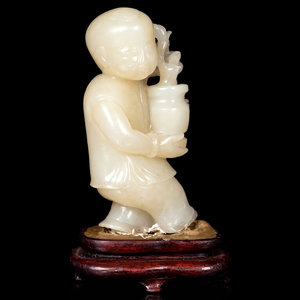 A Chinese Pale Celadon Jade Figure 34d526