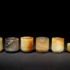 Six Chinese Hardstone Cups
Height