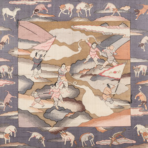 A Chinese Kesi Woven Silk Panel LATE 34d549