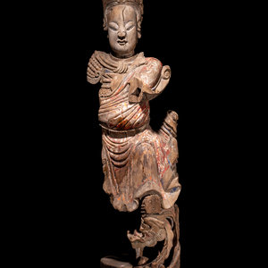 A Chinese Carved Wood Figure of 34d569