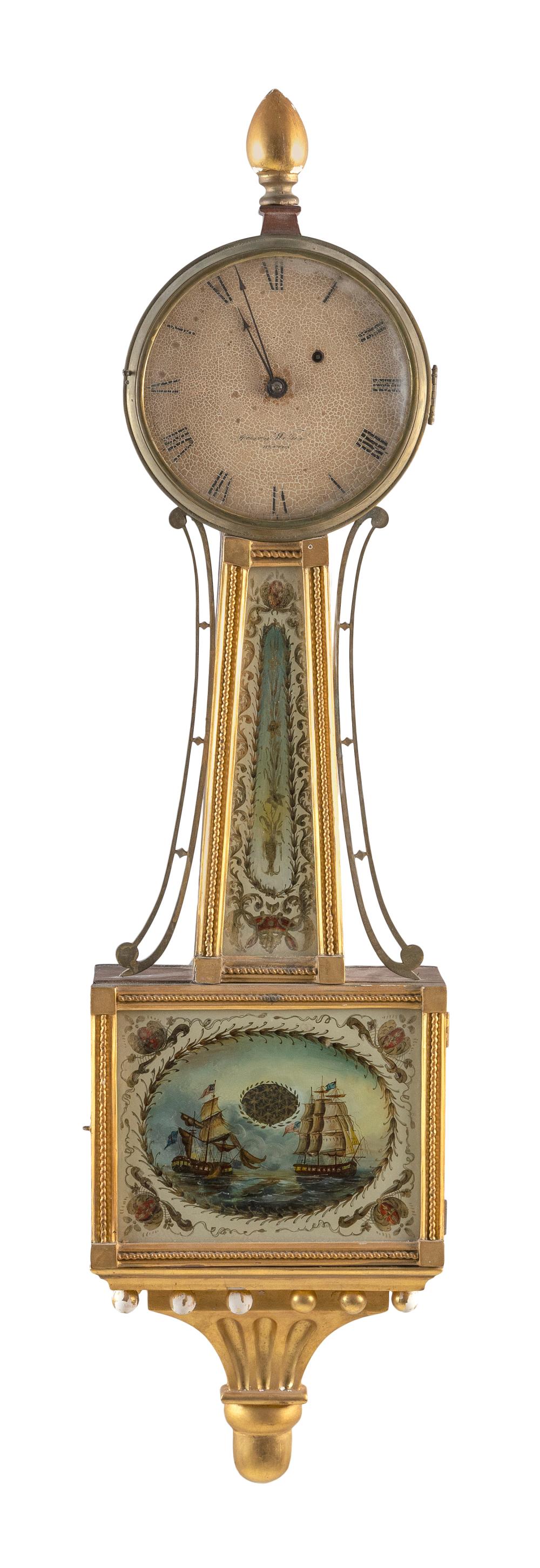 AARON WILLARD FEDERAL BANJO CLOCK