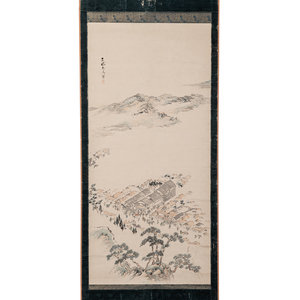 Two Japanese Hanging Scrolls the 34d5ed