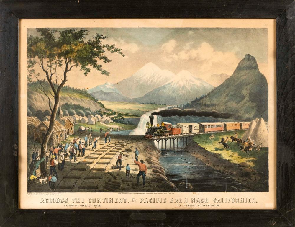 HAND-COLORED LITHOGRAPH ACROSS THE