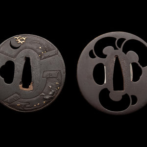 Two Iron Tsuba
EDO PERIOD (1600-1868)
each