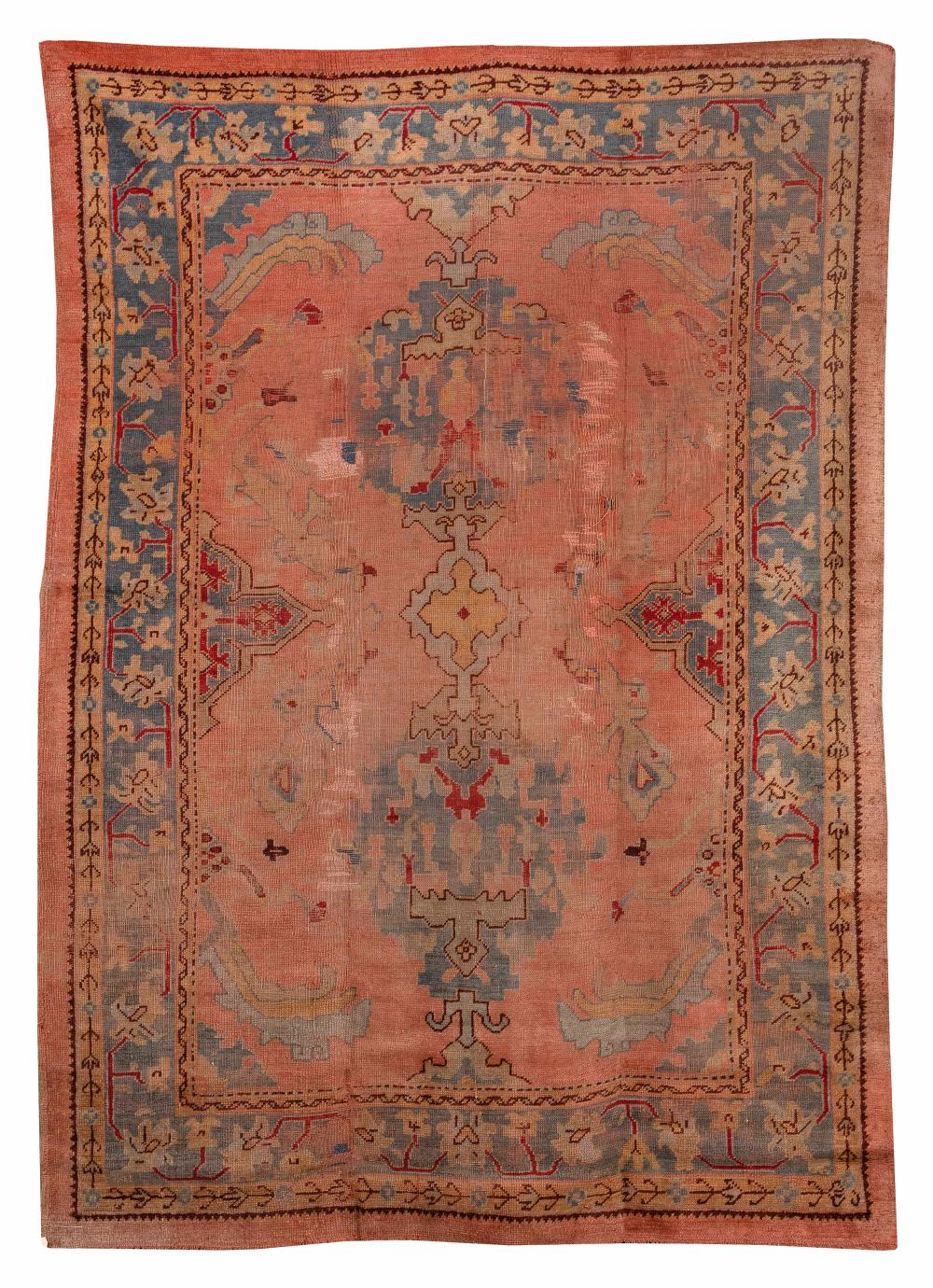 OUSHAK RUG: 6'0" X 8'5" LATE 20TH