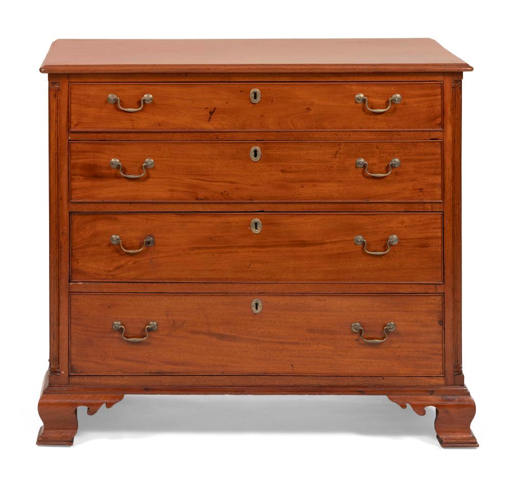 CHIPPENDALE FOUR DRAWER CHEST 18TH 34d67e