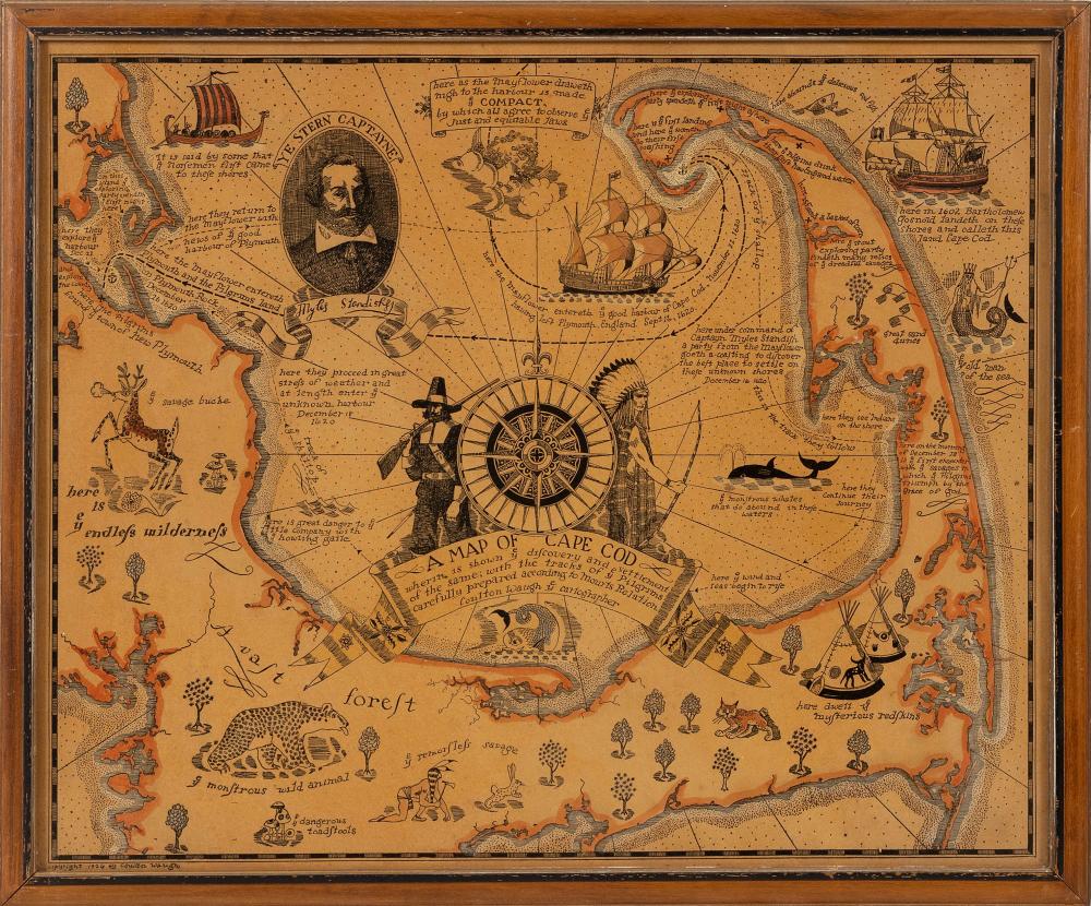 COULTON WAUGH PICTORIAL MAP OF