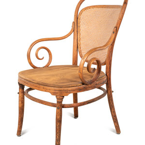 A Thonet Bentwood Open Armchair
Early