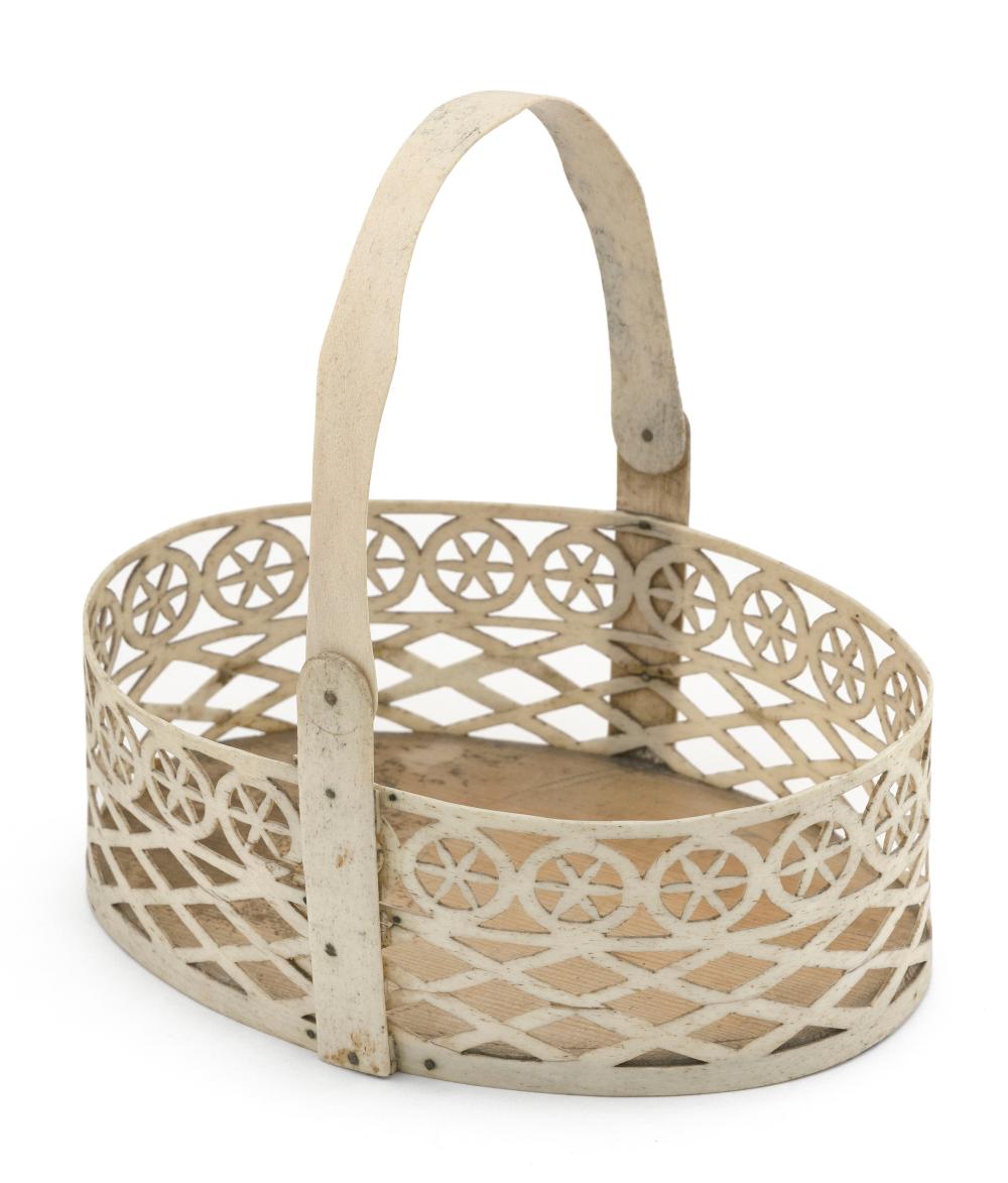 OVAL RETICULATED PANBONE WORK BASKET