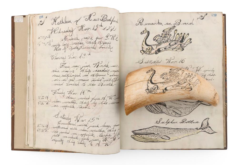 RARE WHALING JOURNAL FROM THE WHALESHIP 34d845