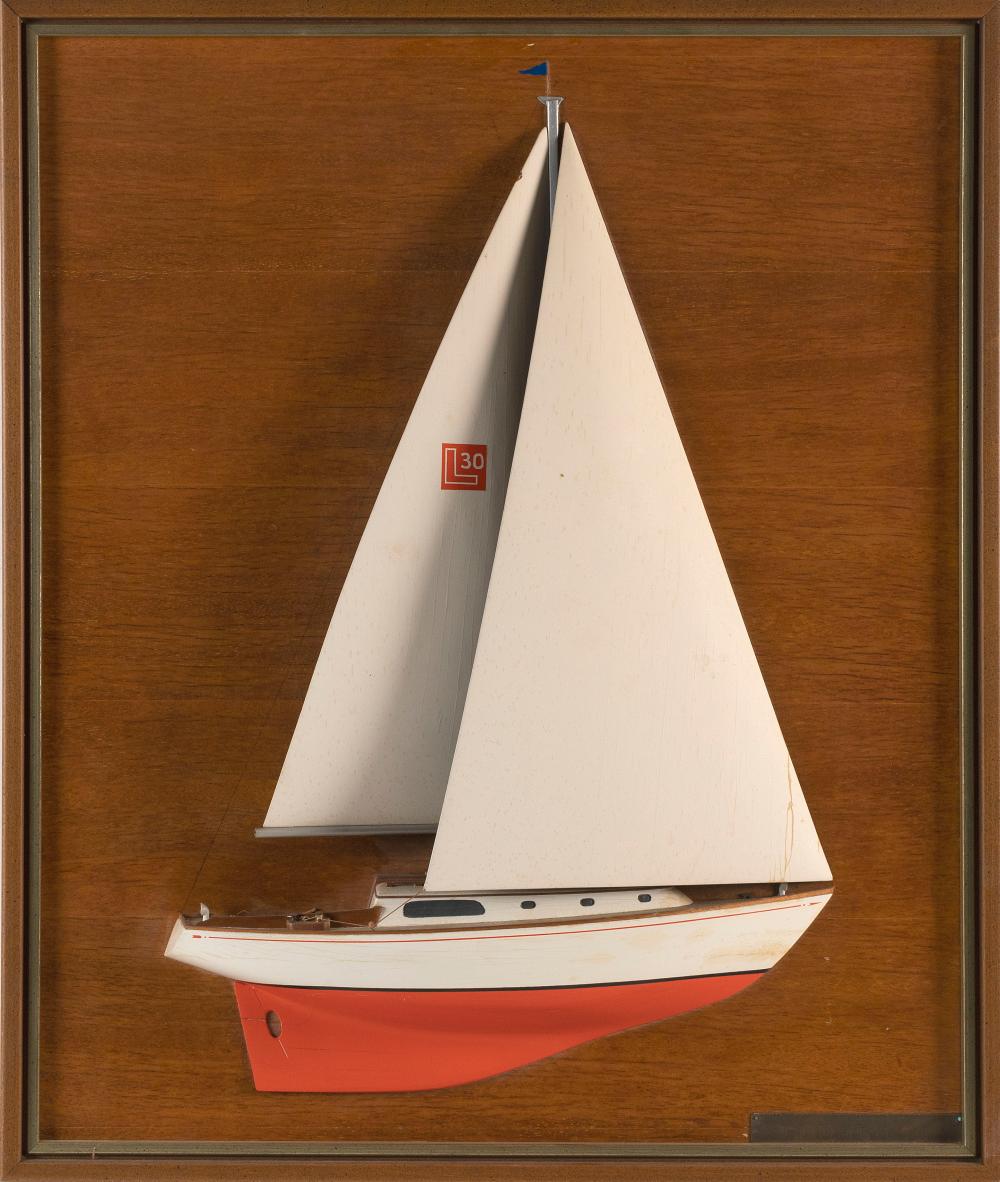 MOUNTED HALF HULL MODEL OF A LUDERS