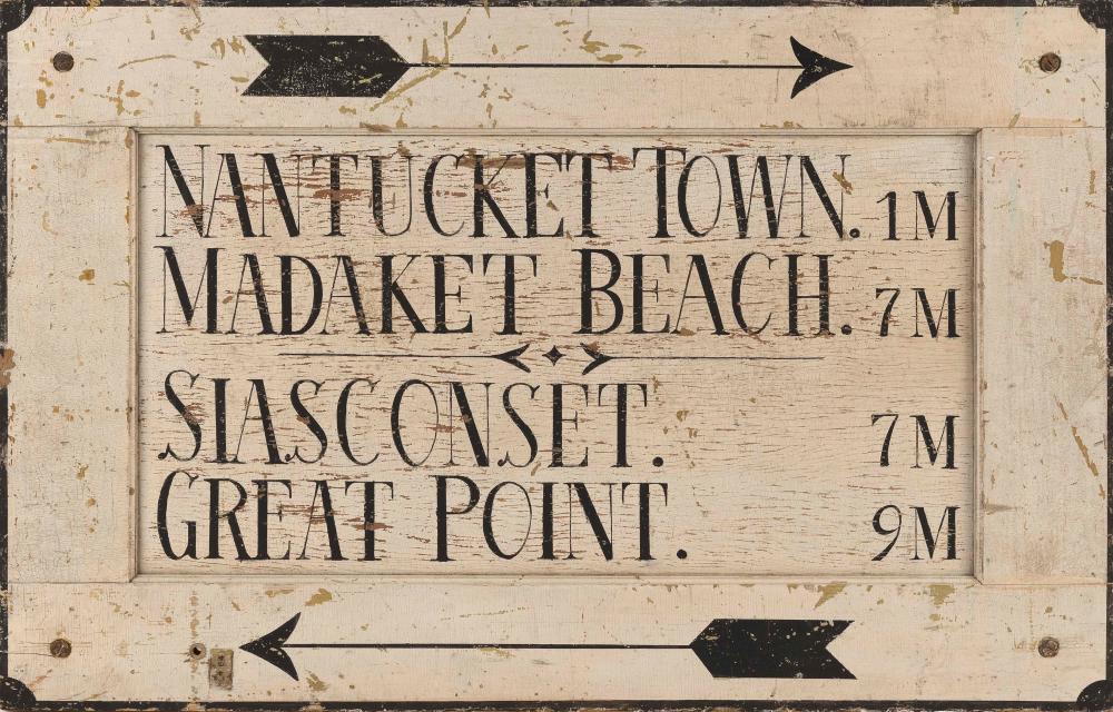 PAINTED WOODEN NANTUCKET MILEAGE 34d963