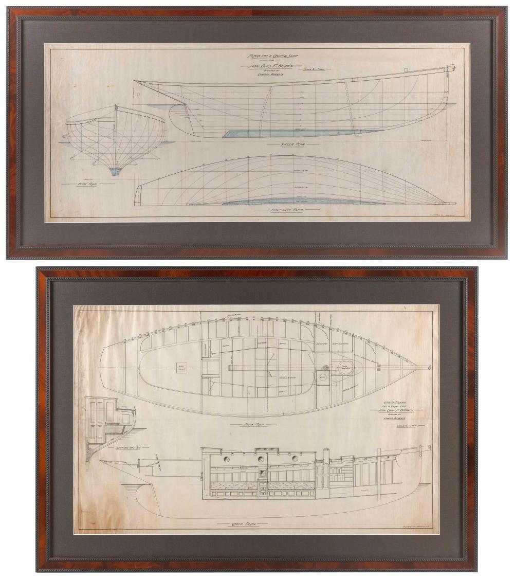 PAIR OF STERLING BURGESS SHIP PLANS