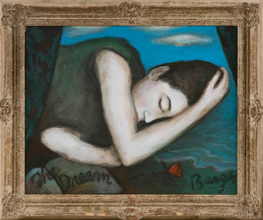 PAINTING OF A SLEEPING WOMAN LATE 20TH