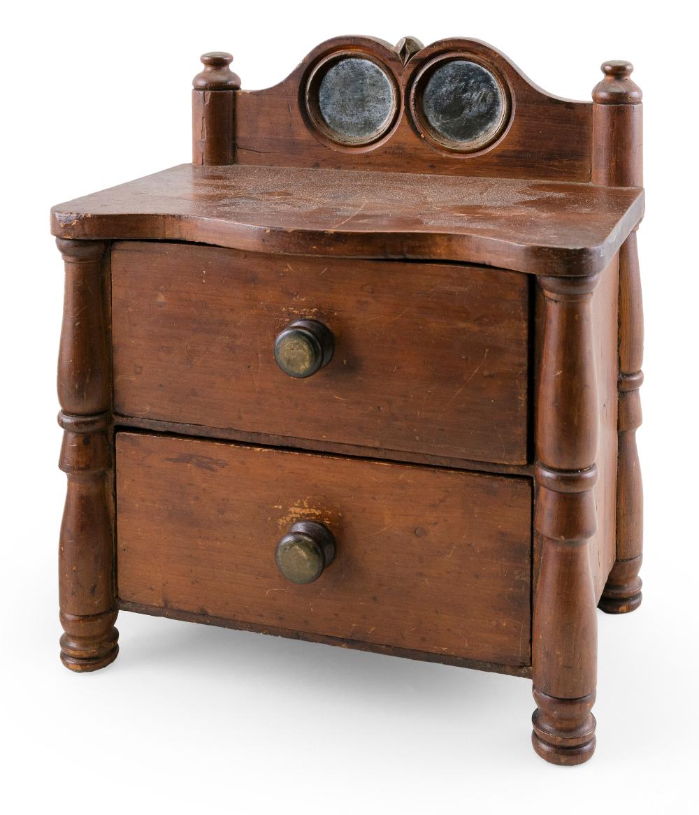 MINIATURE TWO-DRAWER CHEST WITH