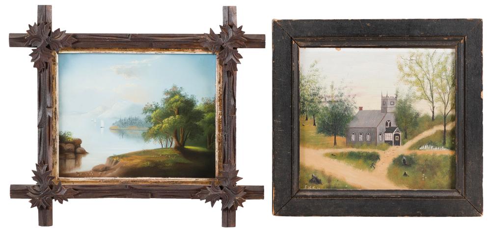 TWO SMALL PAINTINGS 19TH CENTURYTWO 34da29