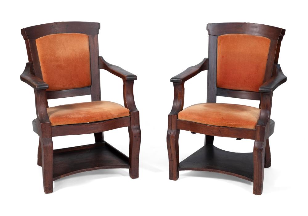 TWO ARMCHAIRS, PURPORTEDLY FROM