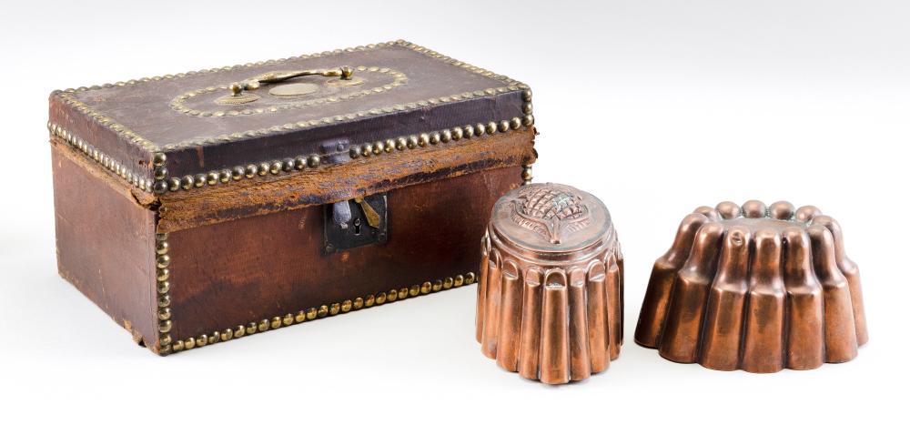LEATHER-COVERED DOCUMENT BOX AND