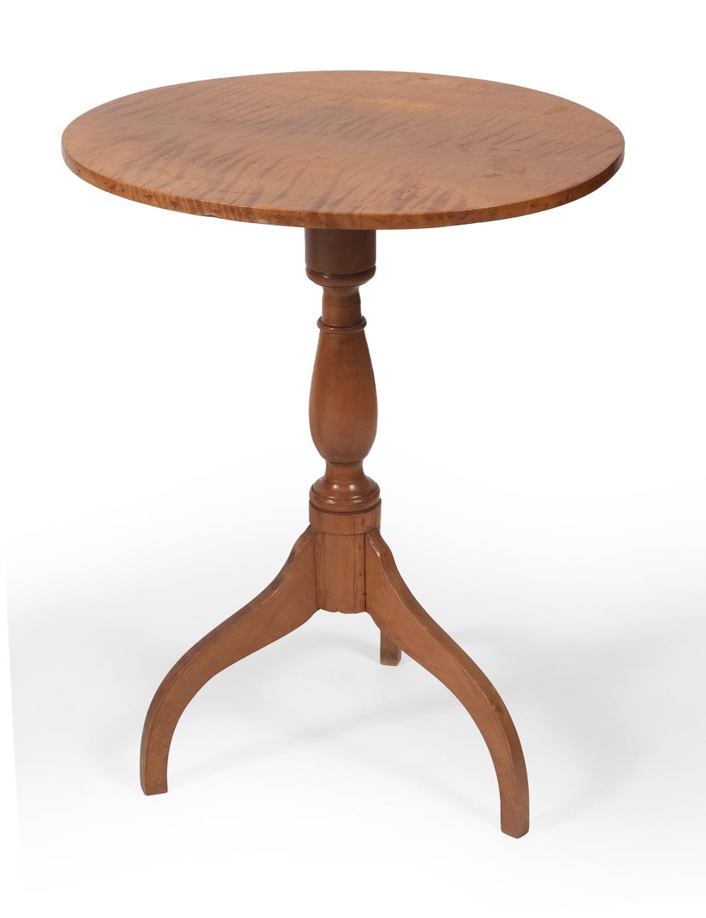 TIGER MAPLE CANDLESTAND NEW ENGLAND,