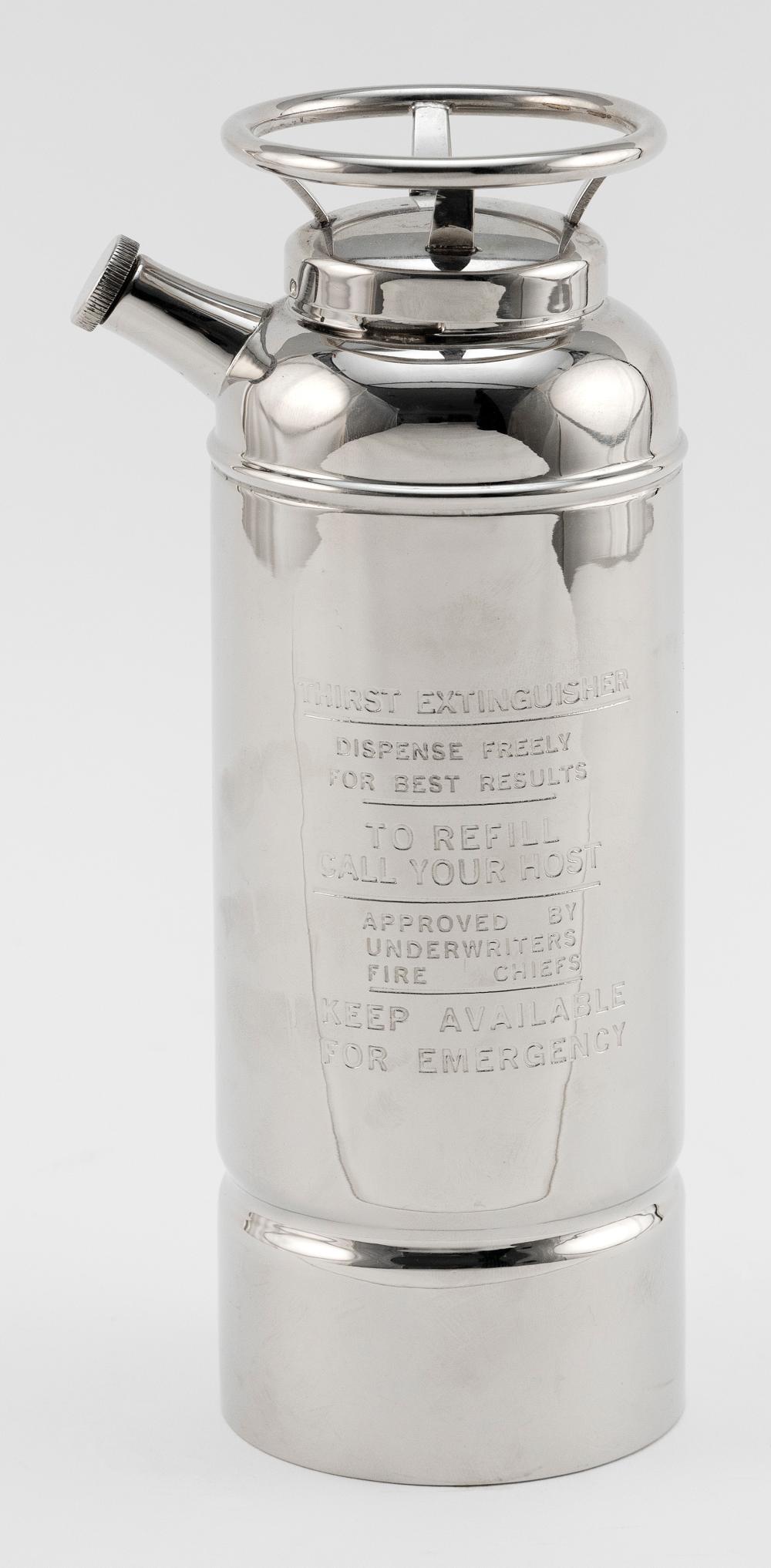 SILVER PLATED FIRE EXTINGUISHER-FORM
