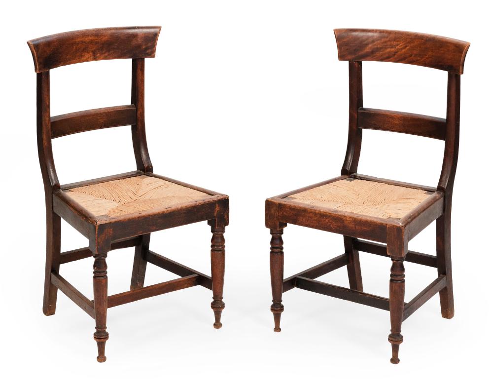 PAIR OF EMPIRE SIDE CHAIRS SECOND