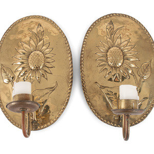 A Pair of Dutch Brass Sunflower 34dafc