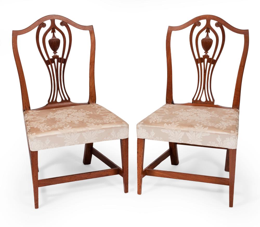 PAIR OF HEPPLEWHITE SIDE CHAIRS