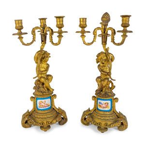 A Pair of Louis XV Style Gilt Bronze 350328