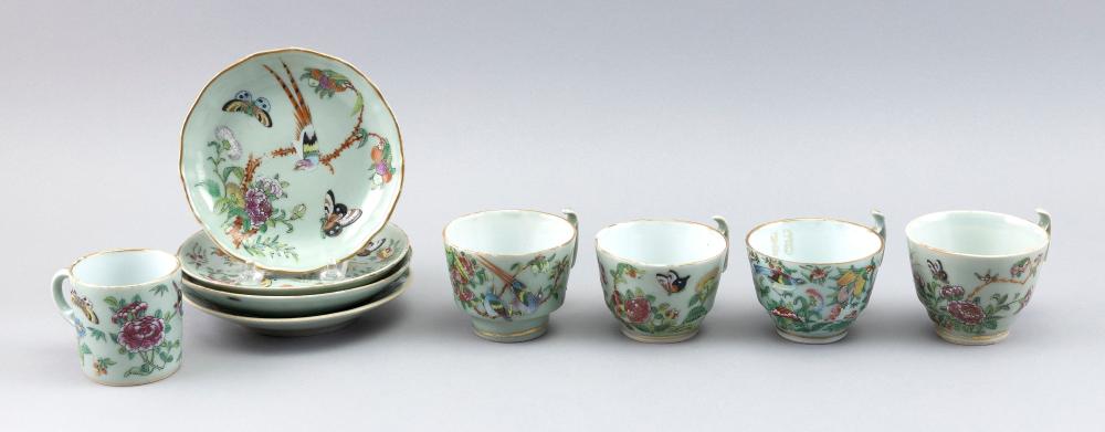 NINE PIECES OF CHINESE EXPORT CELADON 35034e