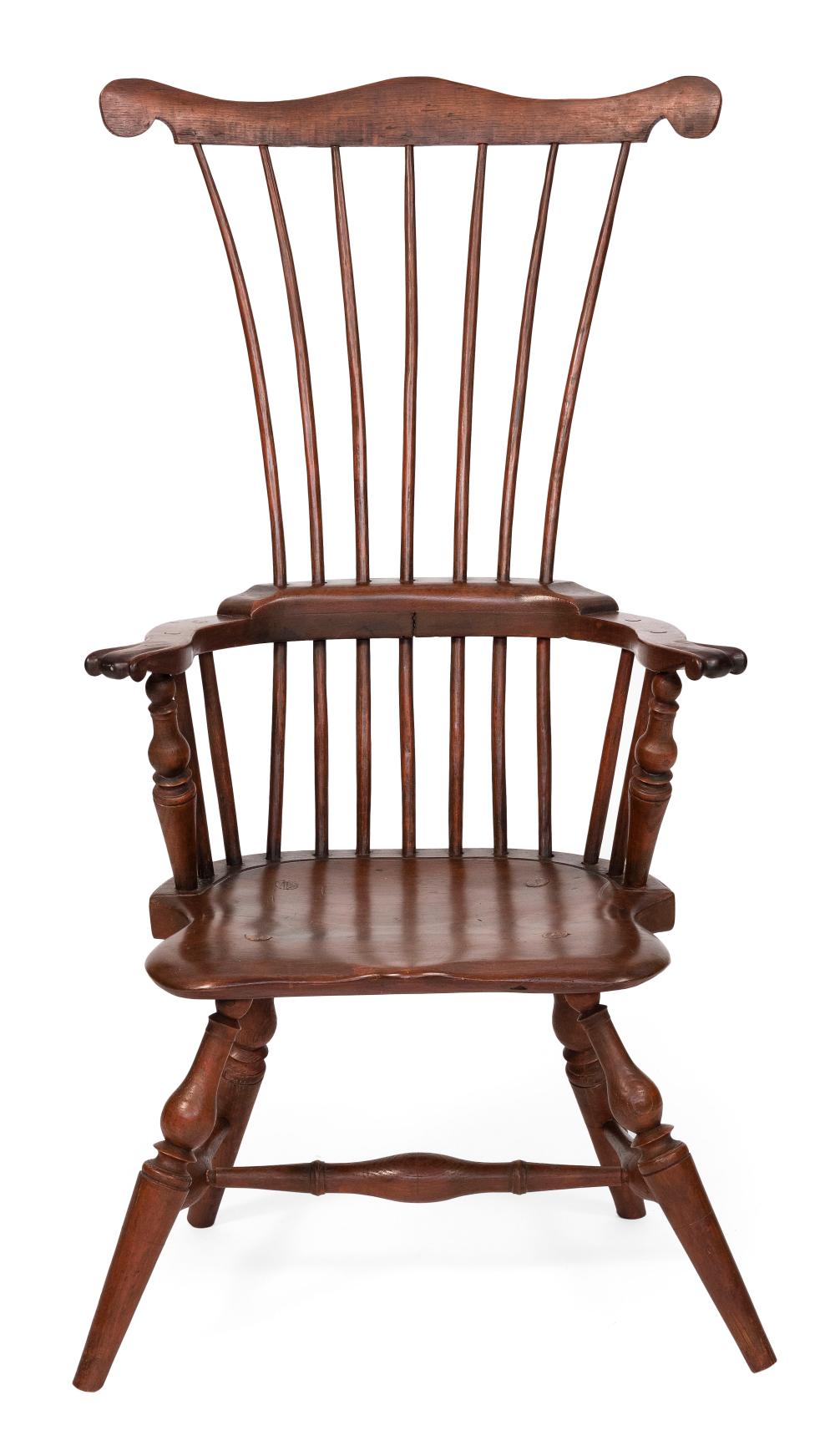 FAN BACK WINDSOR ARMCHAIR 20TH 35034a